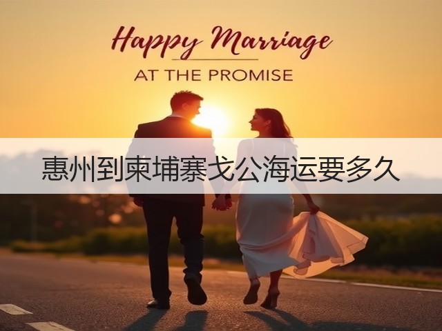 惠州到柬埔寨戈公海运要多久(图2) 惠州到柬埔寨戈公海运要多久(图2)