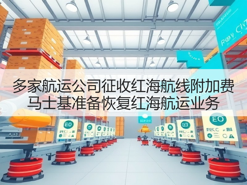 多家航运公司征收红海航线附加费 马士基准备恢复红海航运业务