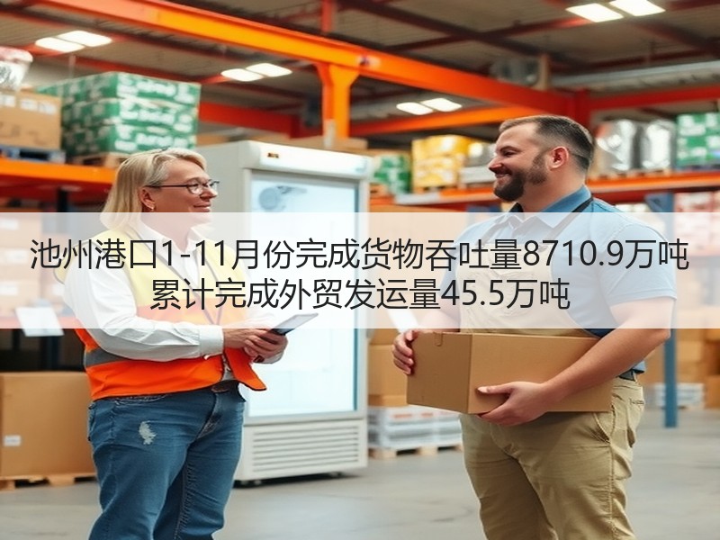 池州港口1-11月份完成货物吞吐量8710.9万吨 累计完成外贸发运量45.5万吨