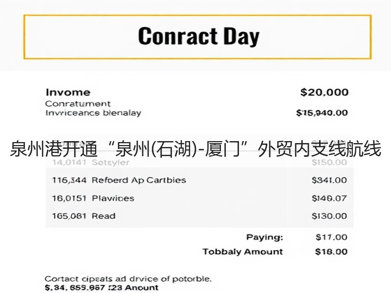 泉州港开通“泉州(石湖)-厦门”外贸内支线航线
