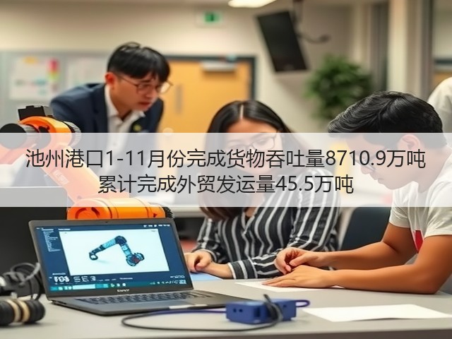 池州港口1-11月份完成货物吞吐量8710.9万吨 累计完成外贸发运量45.5万吨(图2)