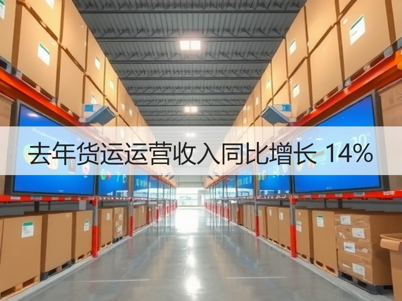 去年货运运营收入同比增长 14%