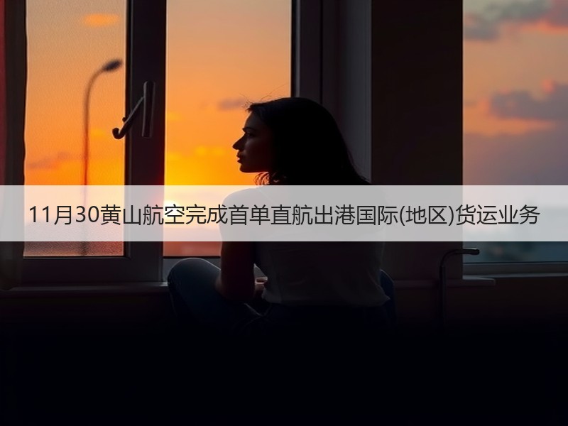 11月30黄山航空完成首单直航出港国际(地区)货运业务
