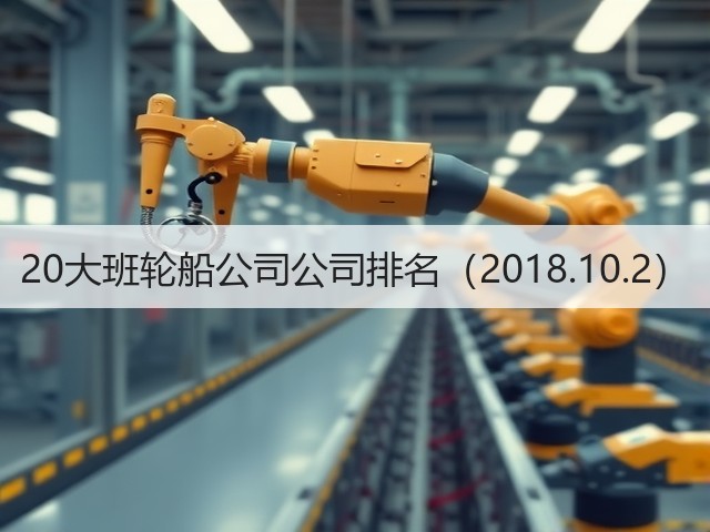 20大班轮船公司公司排名（2018.10.2）(图3)