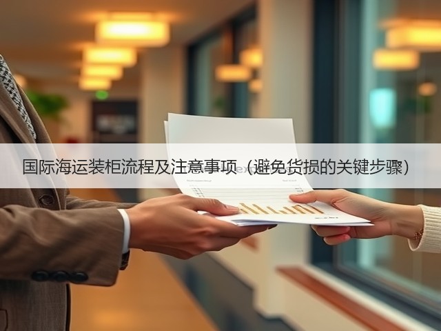国际海运装柜流程及注意事项(避免货损的关键步骤)(图2) 国际海运装柜流程及注意事项(避免货损的关键步骤)(图2)