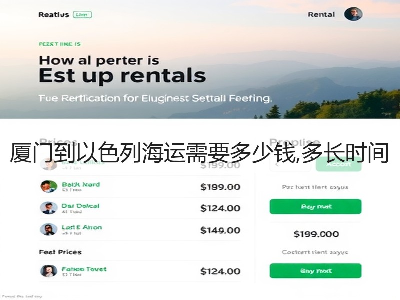 厦门到以色列海运需要多少钱,多长时间