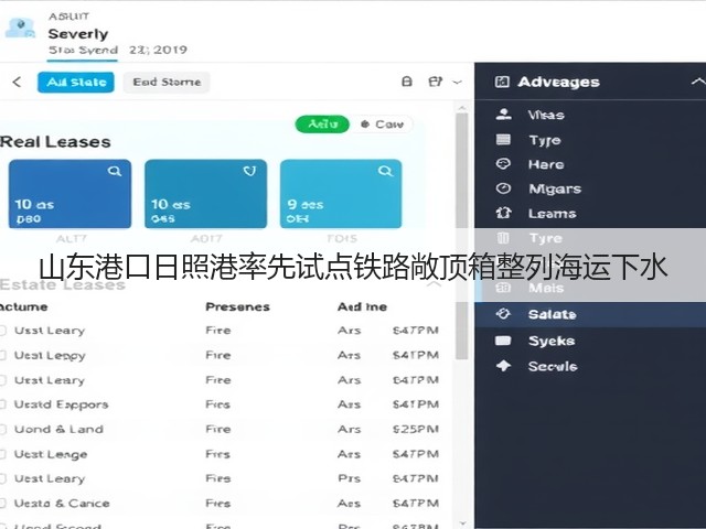山东港口日照港率先试点铁路敞顶箱整列海运下水(图1) 山东港口日照港率先试点铁路敞顶箱整列海运下水(图1)