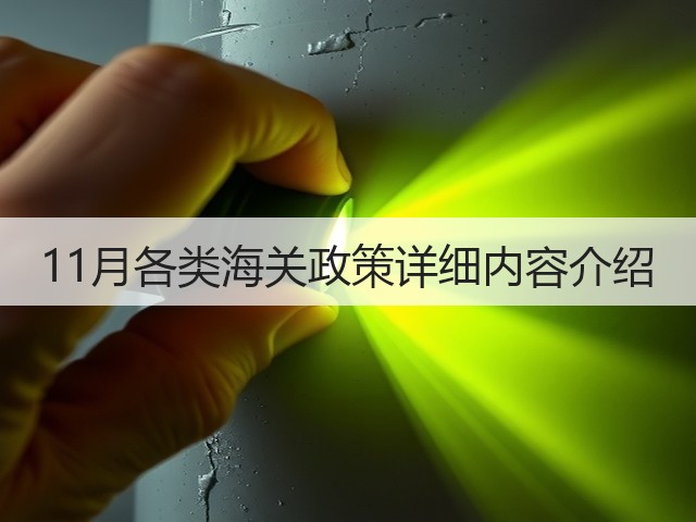 11月各类海关政策详细内容介绍(图1) 11月各类海关政策详细内容介绍(图1)