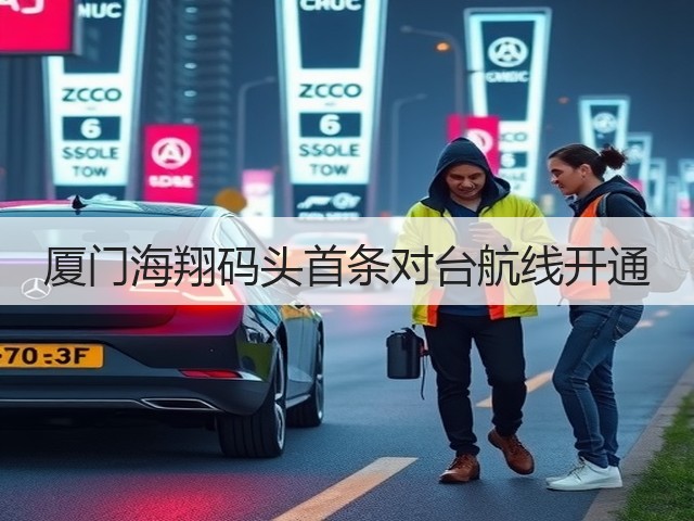 厦门海翔码头首条对台航线开通(图3)
