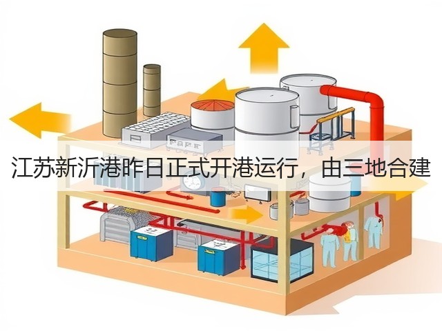 江苏新沂港昨日正式开港运行，由三地合建(图3)