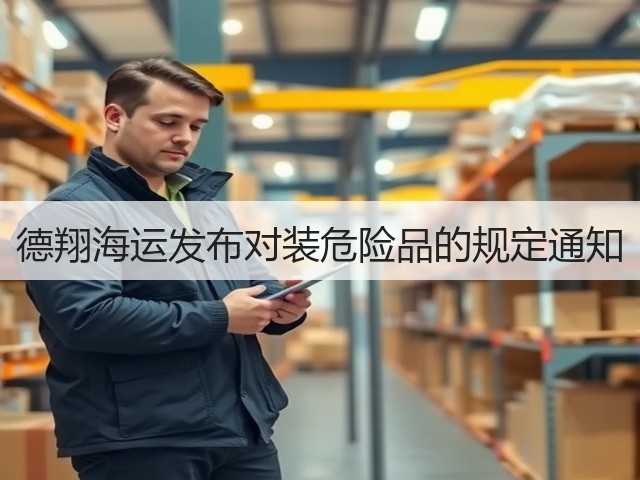 德翔海运发布对装危险品的规定通知(图3)