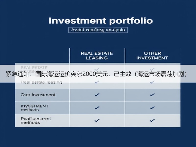 紧急通知：国际海运运价突涨2000美元，已生效（海运市场震荡加剧）