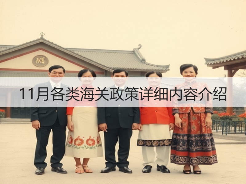 11月各类海关政策详细内容介绍