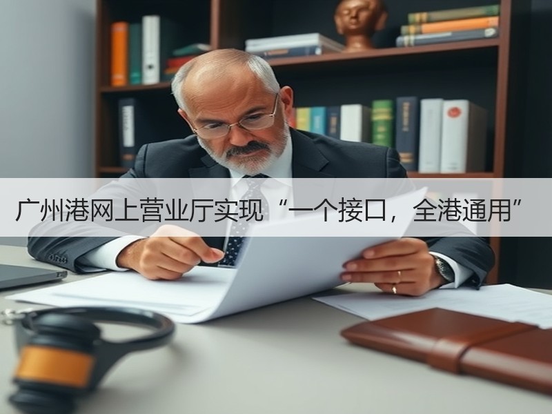 广州港网上营业厅实现“一个接口，全港通用”