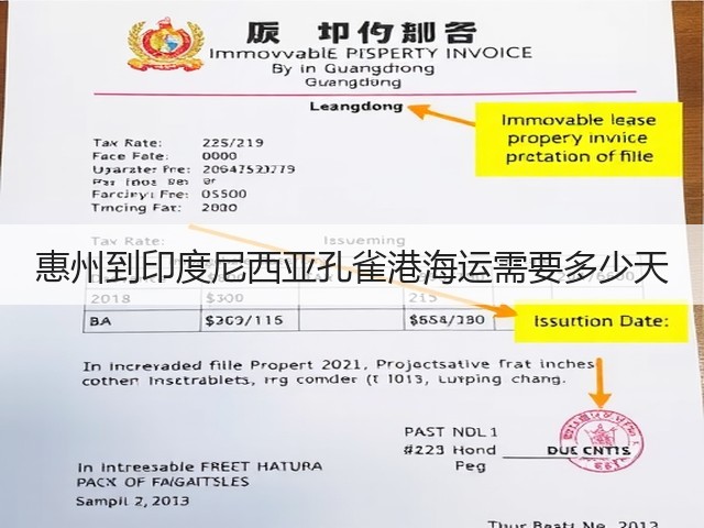 惠州到印度尼西亚孔雀港海运需要多少天(图2)